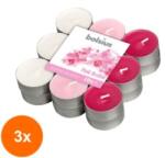 Bolsius Set 3 x 18 Lumanari Pastila, 4 Ore, Orhidee (GIL-3xLCA-PBA18-40-ORH)