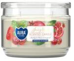 AURA Lumanare Parfumata cu Doua Fitile si Capac Aura, Fructe Suculente, Timp Ardere 30 Ore, 280 g (LCA-SNP106-448)