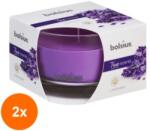 Bolsius Set 2 x Lumanare Parfumata Bolsius True, in Pahar Mediu Lavanda (GIL-2xLCA-TRU-LPM-63/90-77-TS)