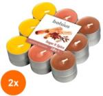 Bolsius Set 2 x 18 Lumanari Pastila, 4 Ore, Scortisoara (GIL-2xLCA-PBA18-87-SCR)