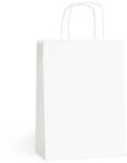 Bisbags Pungi Hartie, Albe, cu Maner Sfoara, 24 x 11 x 26 cm, 100 Bucati (BBG-PK102)