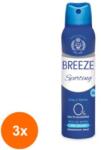 Breeze Set 3 x Deodorant Spray Sporting 24 h Breeze 150 ml