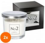BISPOL Set 2 x Lumanare Parfumata Premium Line cu 2 Fitile, Bispol, Chihlimbar si Flori de Patchouli, Nr. 2 (GIL-2xLCA-SNP100-002)