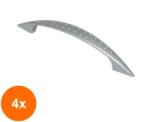Ideal Feroluc Set 4 x Maner Model Noktali, 96 mm, Finisaj Aluminiu (EDI-4xIFR-71237)