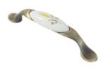 Ideal Feroluc Maner Ceramica Model W0520, 96 mm, Finisaj Antic Auriu/Spic de Grau (IFR-61465)