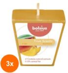 LCA Set 3 x Lumanare Parfumata Piramida, Mango, 14 Ore (GIL-3xLCA-TRU-LPPI-10-MAN-TS)