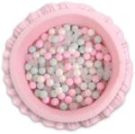  Száraz medence fodros és labdás 200 db - rózsaszín