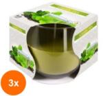LCA Set 3 x Lumanare Parfumata in Pahar Green Tea, 18 Ore (GIL-3xLCA-SN71-83)