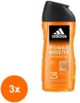 Adidas Set 3 x Gel de Dus Adidas, Power Booster, Barbati, 250 ml
