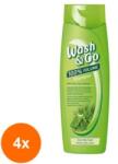 Wash&Go Set 4 x Sampon Wash & Go cu Extract de Aloe Vera, pentru Par Uscat, 180 ml