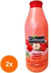 Cottage Set 2 x Gel de Dus si Lapte de Baie Cottage Pomme de Amour, cu Mar Caramelizat, 750 ml
