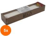 LCA Set 5 x 35 Lumanari Albe, Menaj cu Chibrit Inclus (GIL-5xLCA-LCA-K35-A)