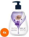 Teo Set 4 x Sapun Lichid Teo Rich Milk Sensual Care, 400 ml