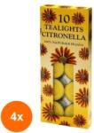LCA Set 4 x 10 Lumanari Pastila Citronella, 4 Ore (GIL-4xLCA-CIT-P10-T)