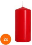 LCA Set 2 x Lumanare Stalp Rosie, 20 Ore (GIL-2xLCA-SW50/100-030)