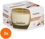 Bolsius Set 3 x Lumanare Parfumata Bolsius True in Pahar Mediu, Vanilie (GIL-3xLCA-TRU-LPM-63/90-75-TS)