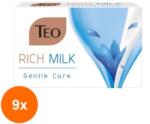 Teo Set 9 x Sapun Teo Rich Milk Gentle Care, 90 g