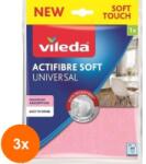 Vileda Set 3 x Laveta Universala Vileda Actifibre Soft New (ROC-3xCOR1020704MF)