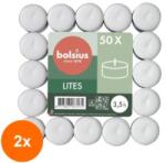 Bolsius Set 2 x 50 Lumanari Pastila Bolsius, 3.5 Ore Timp de Ardere (GIL-2xLCA-BT3.5-50)