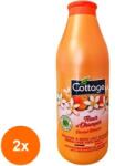 Cottage Set 2 x Gel de Dus si Lapte de Baie, Cottage, Flori de Portocal, 750 ml