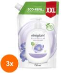 elmiplant Set 3 x Rezerva Sapun Lichid, Elmiplant, Seminte de In si Lapte din Orez, 750 ml
