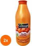 Cottage Set 2 x Gel de Dus si Lapte de Baie Cottage cu Lapte si Caramel, 750 ml