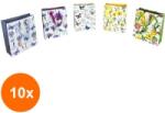 Elcadis Set 10 x Pungi Cadou Medii, Mix 1 Floral, 20 x 25 x 10 cm, Perfecto (CLE-10xELC-PC-SM-MIX1-FLO)