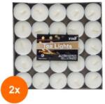 Z-TOOLS Set 2 x 50 Lumanari Decorative, Timp de Ardere 4h, Albe, 14 g (LIZ-2xZLN-ZTS8029)