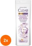 CLEAR Set 2 x Sampon Reparator Clear Coloured & Damaged Hair, 360 ml