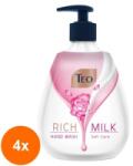 Teo Set 4 x Sapun Lichid Teo Rich Milk Soft Care, 400 ml