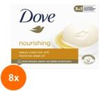 Dove Set 8 x Sapun Nutritiv Dove, 3in1, Ulei de Argan Marocan, 90 g