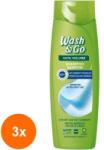 Wash&Go Set 3 x Sampon Wash&Go Anti-matreata, 360 ml