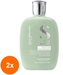 ALFAPARF Milano Set 2 x Sampon de Echilibrare Anti-sebum, Alfaparf Semi di Lino Scalp Rebalansing Balancing, 250 ml
