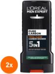 L'Oréal Set 2 x Gel de Dus Revigorant L'Oreal Paris Men Expert Pure Carbon, 300 ml