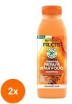 Garnier Fructis Set 2 x Sampon de Par Garnier Fructis Hair Food Papaya, pentru Parul Deteriorat, 350 ml