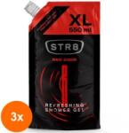 STR8 Set 3 x Rezerva Gel de Dus STR8, Red Code, Barbati, 550 ml