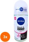 Nivea Set 3 x Deodorant Roll-On Invisible Black & White Clear Nivea Deo, 50 ml
