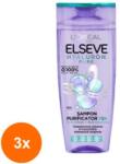 Elseve Set 3 x Sampon Purificator Elseve, Hyaluron Pure, 250 ml