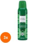 C-thru Set 3 x Deodorant Spray C-Thru Luminous Emerald, Femei, 150 ml