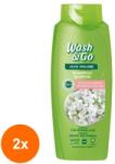 Wash&Go Set 2 x Sampon Wash&Go cu Extract de Iasomie, pentru Par Normal, 675 ml