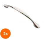 Ideal Feroluc Set 2 x Maner Model Camaio, 128 mm, Finisaj Crom Lucios (EDI-2xIFR-66228)
