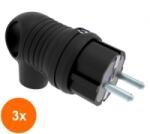 Bemis Set 3 x Stecher din Cauciuc cu Inel Bemis BK1-1402-2021, 2P+E, 16A, 250V, IP44 (TIV-3xELPL-SH/RB-BK114022021-BMS)