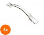 Ideal Feroluc Set 6 x Maner Model Eco Sulun, 96 mm, Finisaj Crom Lucios (EDI-6xIFR-20599)