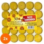 LCA Set 2 x 50 Lumanari Pastila Citronella, 4 Ore (GIL-2xLCA-CIT-P50)