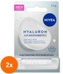 Nivea Set 2 x Balsam Hidratant pentru Buze, Nivea, Transparent, 5.2 g (ROC-2xMAG1012337TSS)
