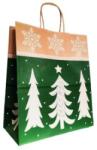 Bisbags Punga din Hartie cu Manere, Model Brazi, 32 x 17 x 34.5 cm, 100 Bucati (BBG-PK2806)