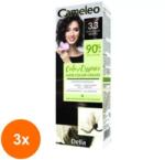 Cameleo Set 3 x Vopsea de Par Cameleo Color Essence 3.3 Chocolate Brown, 75 g