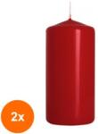 LCA Set 2 x Lumanare Stalp Burgund, 20 Ore (GIL-2xLCA-SW50/100-036)
