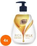 Teo Set 4 x Sapun Lichid Teo Rich Milk Honey, 400 ml