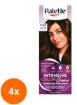 Schwarzkopf Palette Set 4 x Vopsea de Par Permanenta Palette Intensive Color Creme W2 Ciocolatiu Inchis, 110 ml